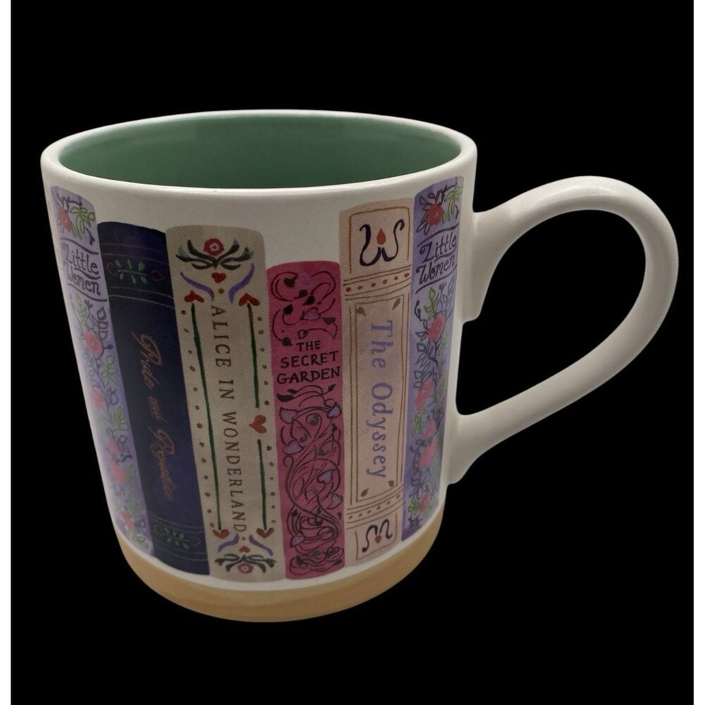 Sunday Morning Ceramics Book Lovers Coffee Cup Mug Little Women Pride &Prejudice